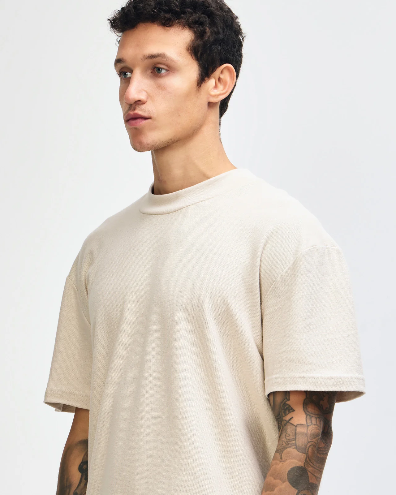 Unisex Pique Mockneck T-Shirt - Image 23