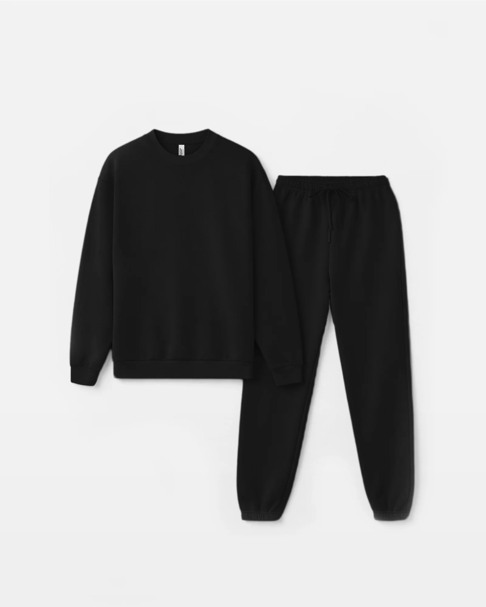 Crewneck Sweatshirt Tracksuit - Black