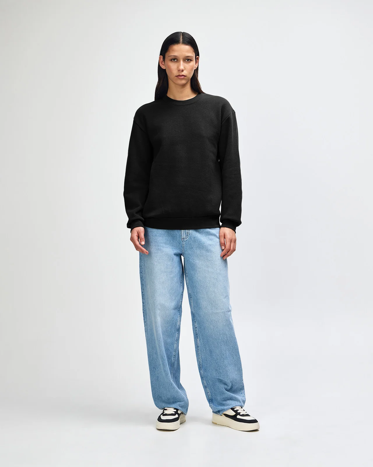 Crewneck Sweatshirt Tracksuit - Black - Image 5