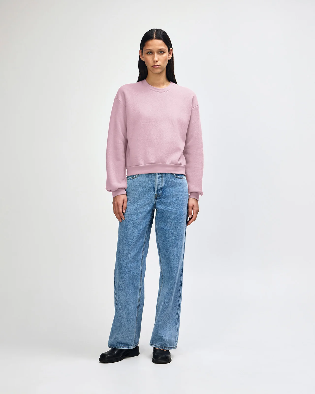 Women's Crop Sweatshirt Tracksuit - Blush - Image 5