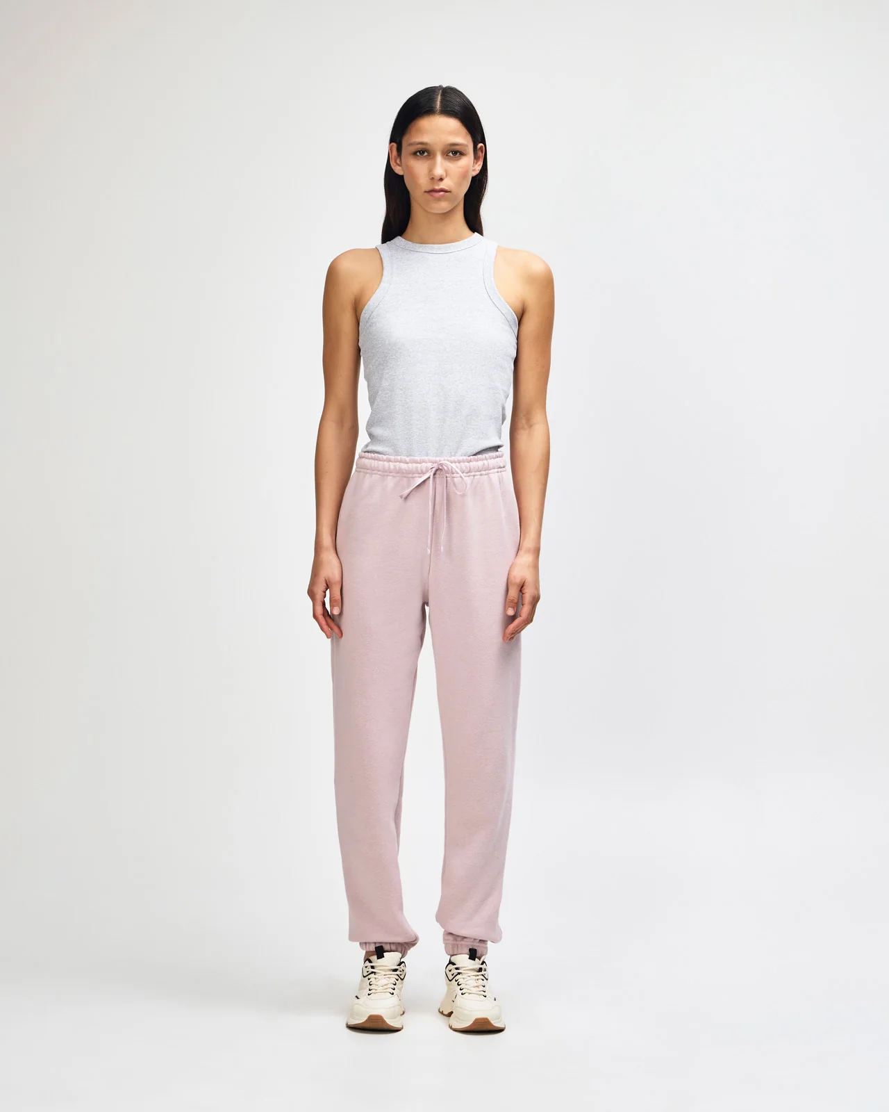 Women's Crop Sweatshirt Tracksuit - Blush - Image 9