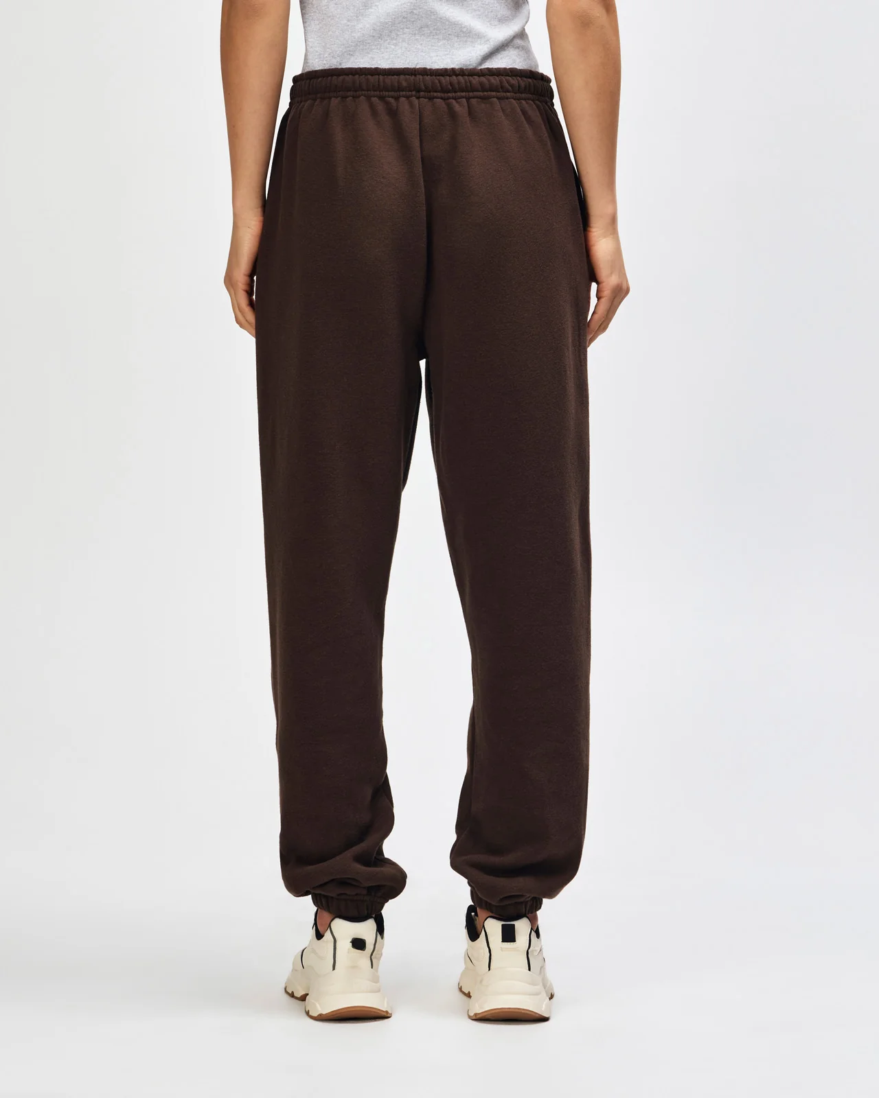 Women's Crop Sweatshirt Tracksuit - Brown - Image 9