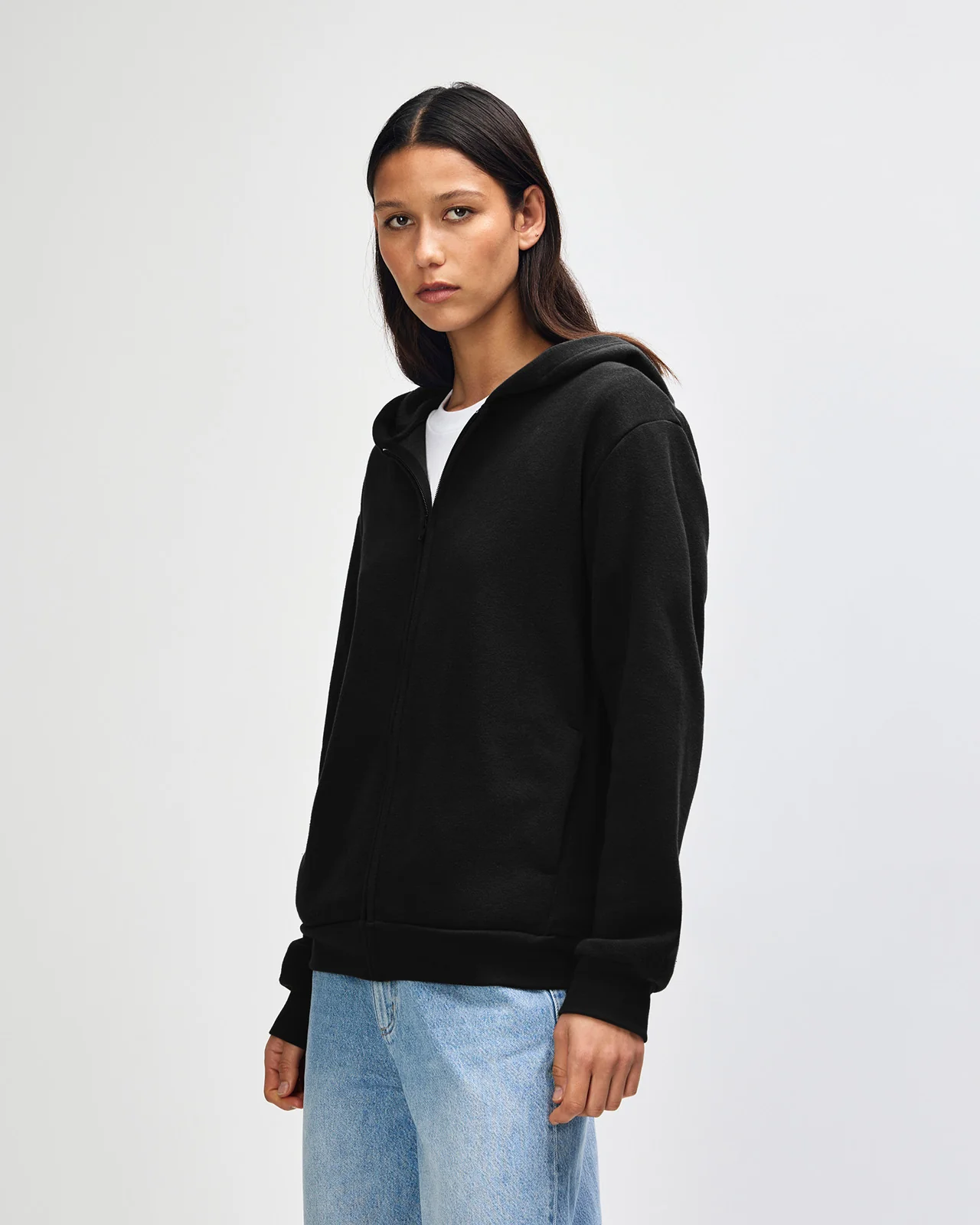 Zip-Up Hoodie Tracksuit - Black - Image 6