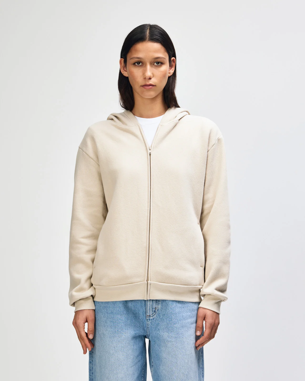 Zip-Up Hoodie Tracksuit - Bone - Image 6