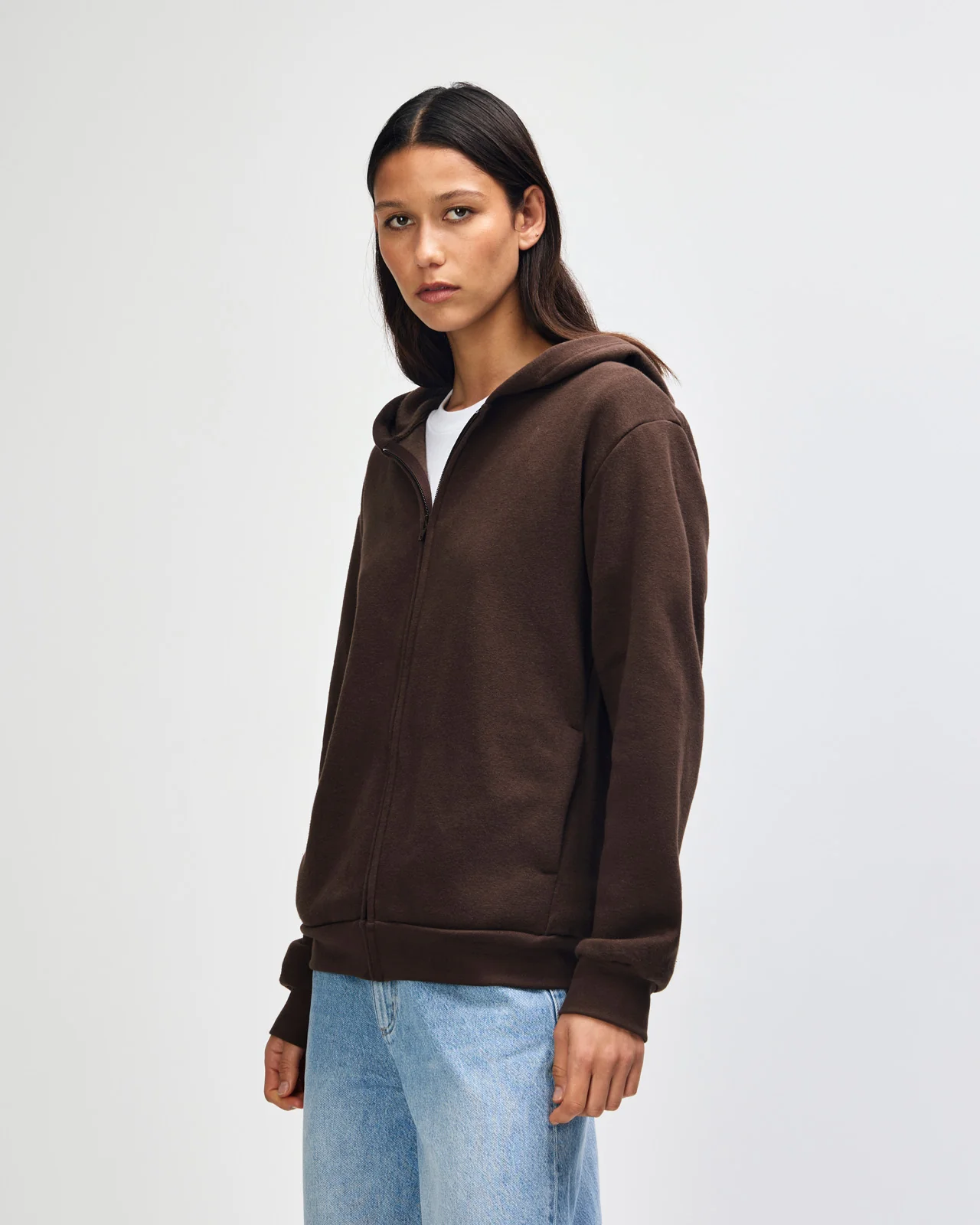 Zip-Up Hoodie Tracksuit - Brown - Image 6
